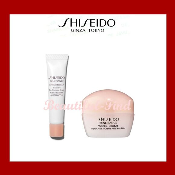 Shiseido Benefiance WR24 Eye Contour Cream 5ml and Night Cream 10ml Travel Set - Picture 1 of 5
